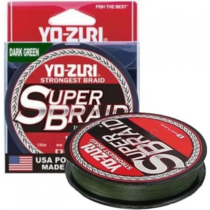 Шнур плетеный YO-ZURI PE SUPERBRAID 0,43мм, 270 м Dark Green R1271-DG Шнур плетеный YO-ZURI PE SUPERBRAID 0,43мм, 270 м Dark Green R1271-DG