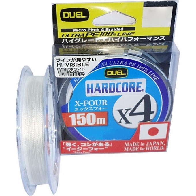 Шнур YO-ZURI PE HARDCORE X4 DUEL 0.6/0.132мм 5.4кг 150м WHITE H3273-W Шнур YO-ZURI PE HARDCORE X4 DUEL 0.6/0.132мм 5.4кг 150м WHITE H3273-W
